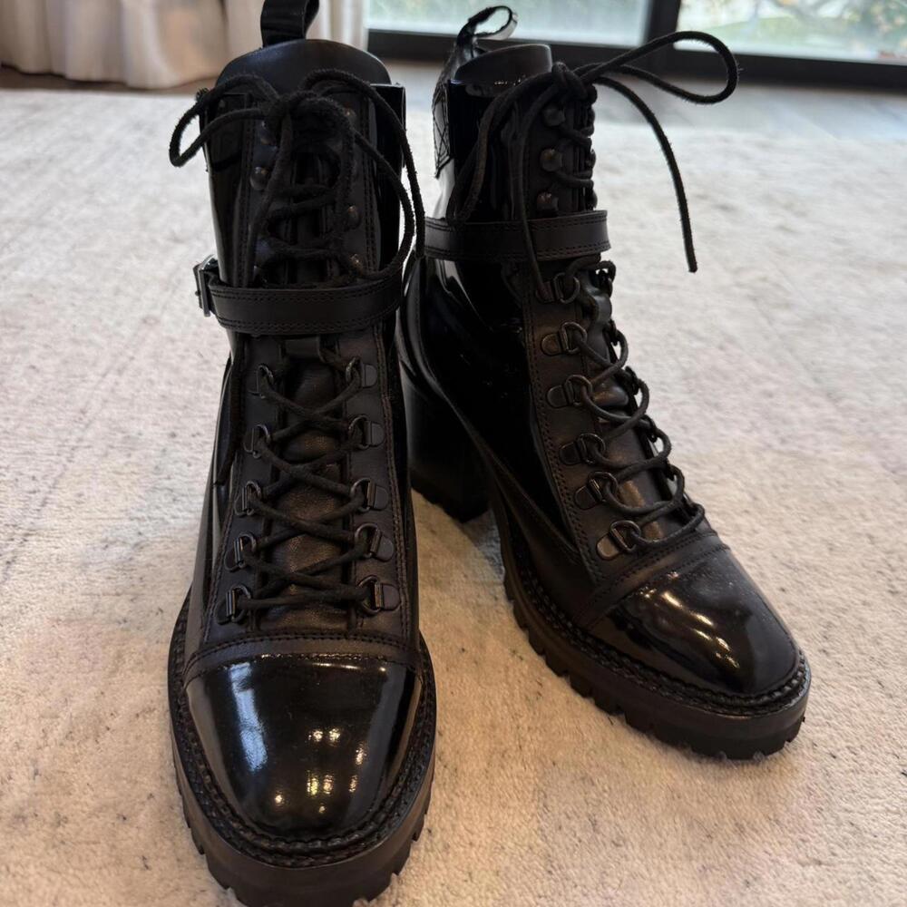 The Kooples Black leather ankle boots with a punk vibe #gothboots